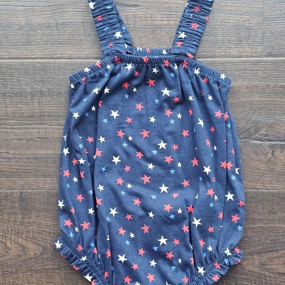 Old Navy Navy Romper with Red and White Stars